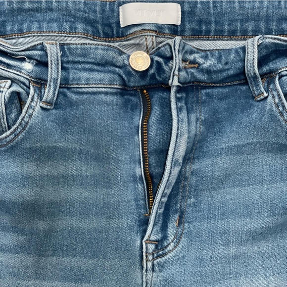 Vervet Women's 18W Jeans Stretch Well Rounded Mid Rise Raw Hem Ankle Bootcut - Picture 3 of 16